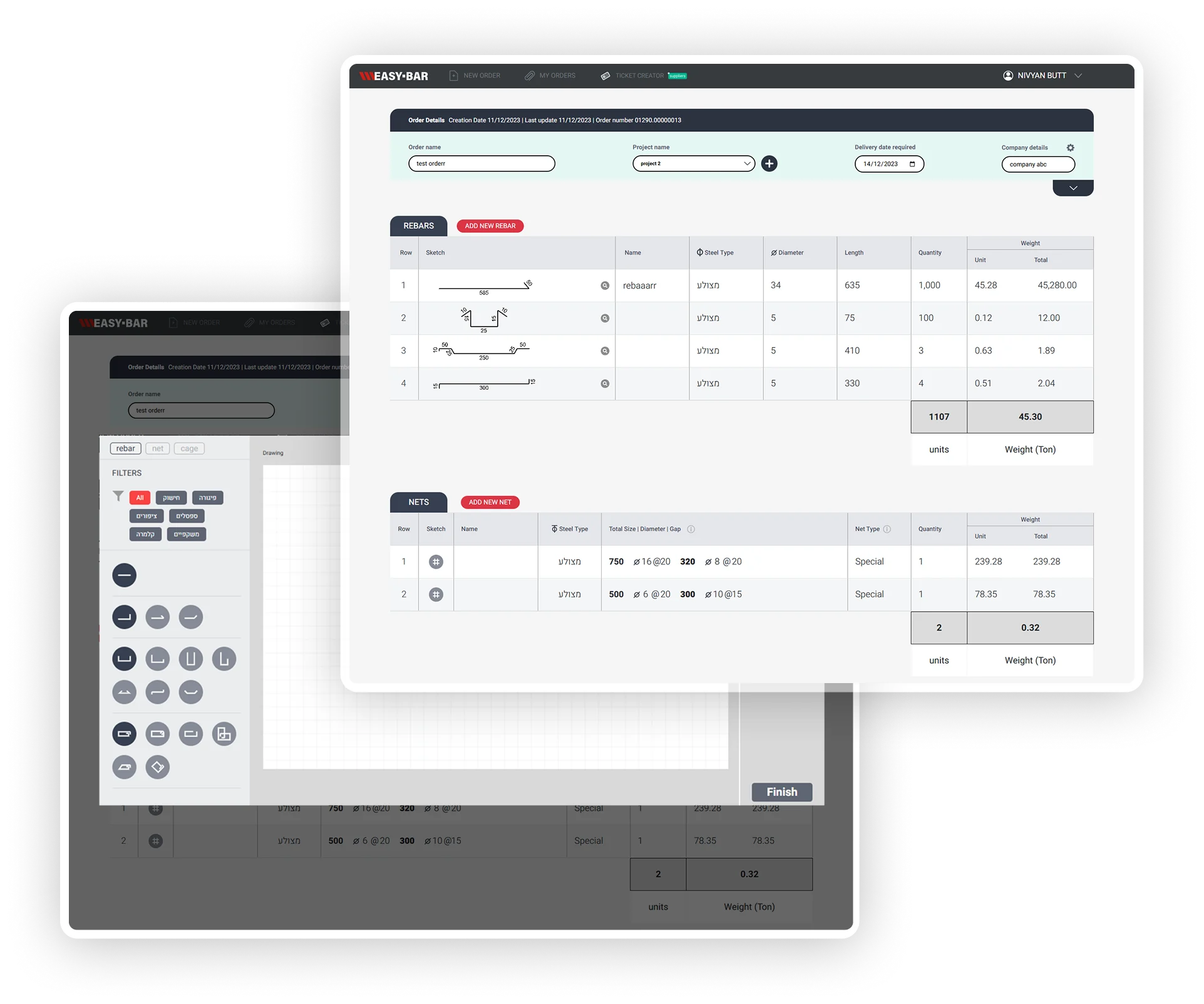 EASY-BAR dashboard preview
